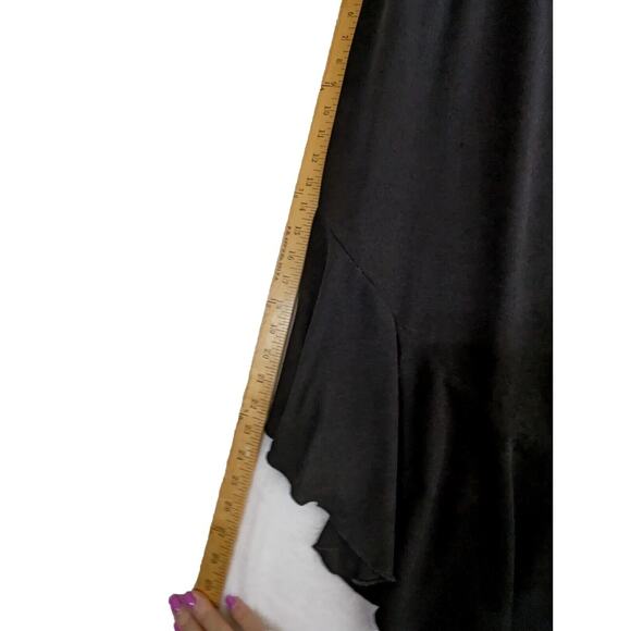 Skirt Aysmetrical Long And short Waist 31" Not Stretched.Made In USA Poly Knit - Picture 9 of 9